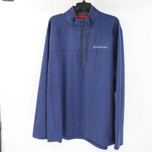 Vineyard Vines Men's Heather Navy Quarter Zip Pullover